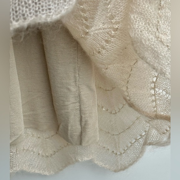Kid Mohair & Silk Handcrafted Openwork knit dress, lining, size S-M - Picture 7 of 8